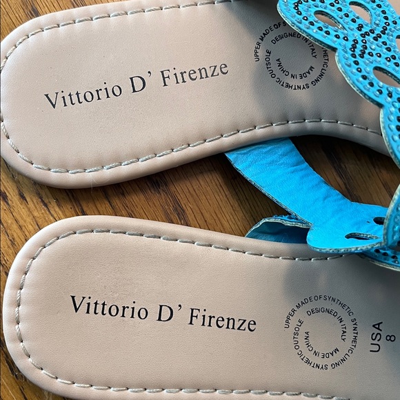 Vittorio d’Firenze Blue Sandals with jewels Size 8 - Picture 9 of 10